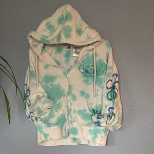 DISNEY LILO & STITCH  2024 zip up tie dye hoodie. With pockets. Size large